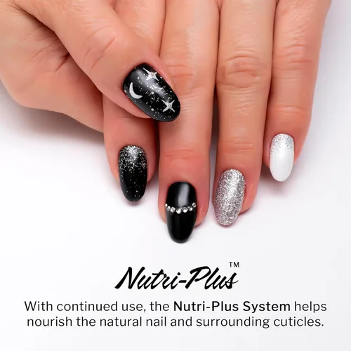 Miniatura 4 de SNS Polvo de inmersión de uñas, polvo de inmersión de color geloso - Acai Bowl (negro) - Color de uñas de larga duración dura 14 días - Bajo olor