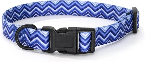 Miniatura 10 de Mile High Life Collar de nailon para cachorros con bonitos patrones, ligero, collar para niña y niño para perros pequeños, medianos y grandes
