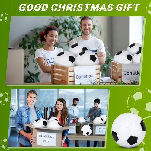 Miniatura 6 de Jenaai Balón de fútbol a granel con operación de aguja de bomba, Navidad en blanco, autógrafo, pelota de fútbol cristiana, donación de caridad