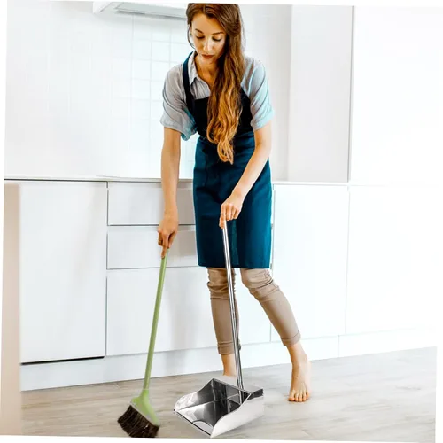 Miniatura 5 de HANABASS Pala de basura recogedor mango largo hogar polvo fácil de usar herramienta de limpieza