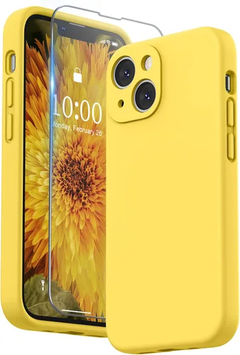 Miniatura 16 de SURPHY Funda compatible con iPhone 13 Mini con protector de pantalla, (protección de cámara y forro de microfibra suave), funda de silicona líquida