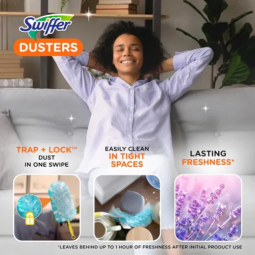 Miniatura 3 de Swiffer Dusters - Recambios de plumero multisuperficie, aroma a lavanda, 10