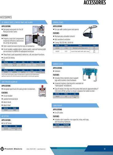 Miniatura 6 de Little Giant CFST Interruptor Flotante de Control de 115/230 Voltios (Sin Enchufe) para Paneles de Control y Alarmas con Cable de 20 Pies, Negro