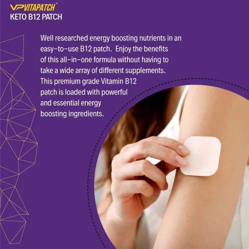 Miniatura 5 de Parche Keto con metilcobalamina B12 B12 y vitamina guaraná B12 parche para energía – 30 días de suministro Keto y vitamina B12 parches – Fabricado
