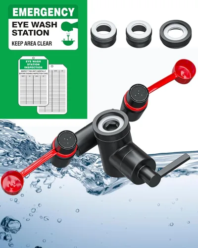 TidyFriend Kit de lavado de ojos, unidades de lavado de ojos, estación de lavado de ojos de emergencia montada en grifo, accesorio de fregadero -