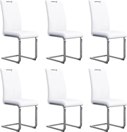 Miniatura 9 de Juego de 2 sillas de comedor, modernas sillas de comedor de piel sintética, sillas tapizadas para cocina, comedor, respaldo alto ergonómico