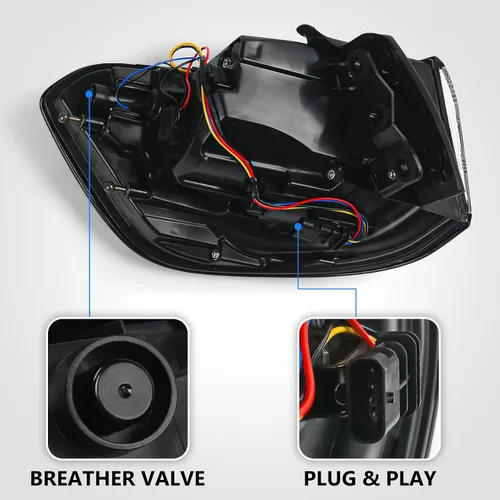 Miniatura 6 de Luz trasera exterior derecha Huray Compatible con Jeep Compass 2017-2021 Luz de cola RH Lámpara de cola Luz de freno Accesorio de montaje de RH