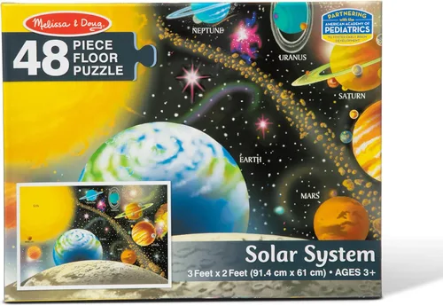 Miniatura 10 de Melissa & Doug – Sistema solar 48 pcs Floor Puzzle, Sistema solar 48 piezas rompecabezas de suelo, Multicolor