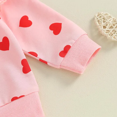 Miniatura 4 de Conjunto de 2 piezas para bebé, niña, niño, manga larga, arcoíris, con pantalones de leopardo, ropa de invierno y primavera