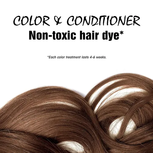 Miniatura 3 de Light Mountain Tinte y acondicionador de cabello de henna, tinte para el cabello castaño medio para hombres y mujeres, polvo orgánico de hoja