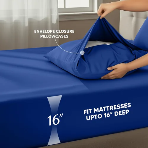 Miniatura 178 de Utopia Bedding Juego de sábanas Queen – Sábanas de 4 piezas para cama tamaño Queen, microfibra suave y transpirable, incluye 1 sábana bajera, 1 Gris