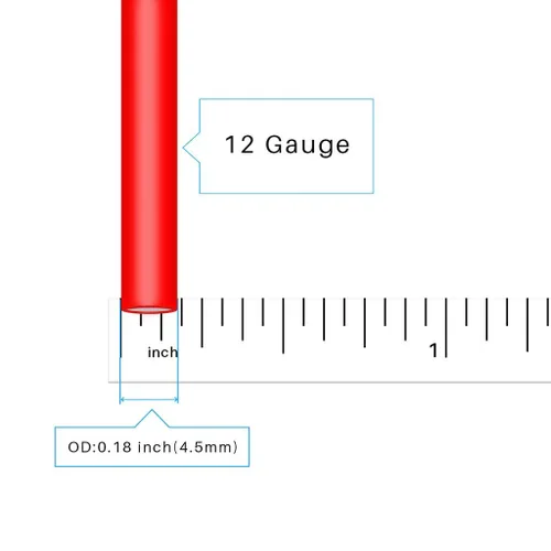 Miniatura 13 de BNTECHGO Cable de silicona calibre 12, 10 pies rojo y 10 pies negro, cable flexible de cobre estañado trenzado 12 AWG Alambre de silicona rojo