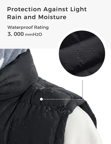 Miniatura 4 de ZSHOW - Chaleco de invierno con capucha extraíble y acolchado para hombre