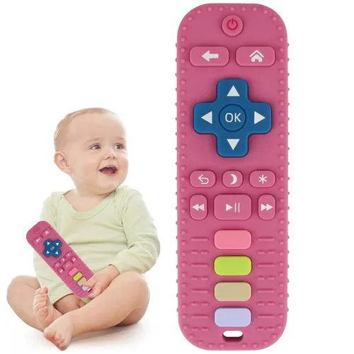 Miniatura 12 de Chuya Mordedores remotos de silicona para bebés, juguetes para dentición para TV, para bebés de 3-6-12-18 meses, juguetes para masticar para aliviar