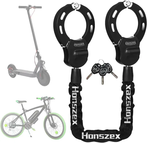 Miniatura 10 de Cerraduras de Scooter Eléctrico Honszex Antirrobo, Soporte para Teléfono de Scooter y Candado de Cadena de Scooter con Llave, Candado Antirrobo