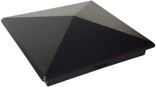 Miniatura 33 de Tapa de aluminio en forma piramidal para postes de madera, color negro (4 unidades)