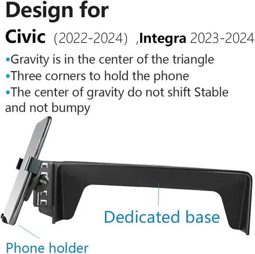 Miniatura 6 de Soporte de teléfono de coche para Honda Civic 2022 2023 2024 2025 2026, Acura Integra 2023 2024 2025 2026, accesorios de automóvil, soporte
