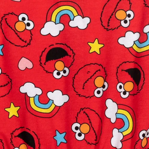 Miniatura 7 de Sesame Street Elmo - Mameluco de rizo francés con volantes para niñas