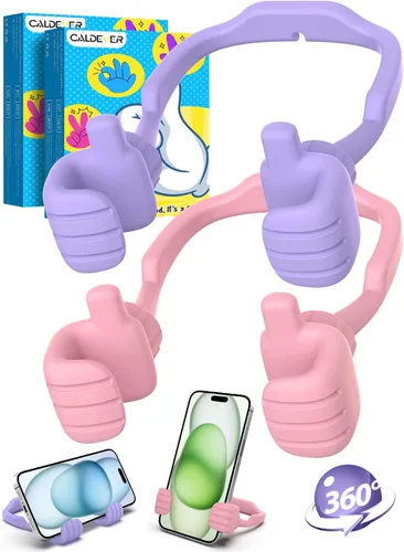 Miniatura 14 de CALDEVER Rellenos de Calcetín para Adolescentes Niños Niñas Adultos Soporte para Teléfono Celular Patentado Paquete de 2 Soporte Perezoso Thumbs Up