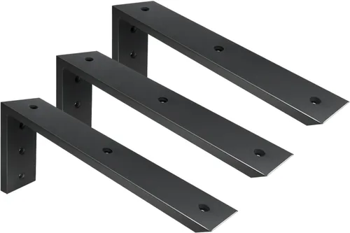 Miniatura 18 de WINKER Soporte para encimera, paquete de 2 unidades resistente de soporte oculto en L para estante de 3/8 pulgadas de grosor, 10 x 6 x 2.5 pulgadas