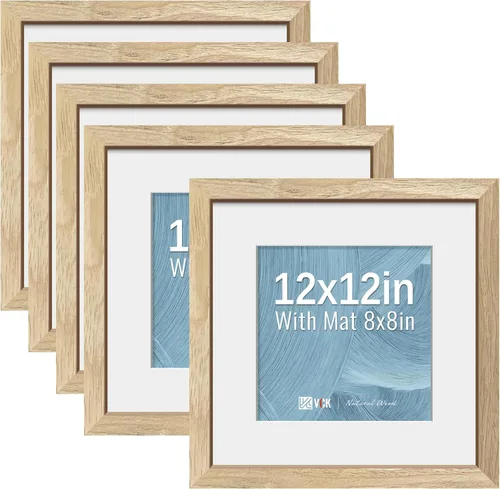 Miniatura 53 de VCK Paquete de 2 portarretratos de 5 x 7, color negro, de madera de alta gama con vidrio templado, para fotos de 4 x 6 con paspartú o 5 x 7 sin