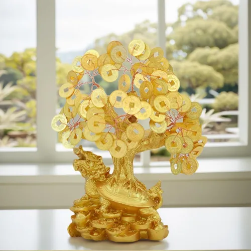 Miniatura 5 de Árbol de dinero de Feng Shui para oficina, mesa de hogar, decoración de Feng Shui, árbol de dinero de cristal para riqueza y buena suerte