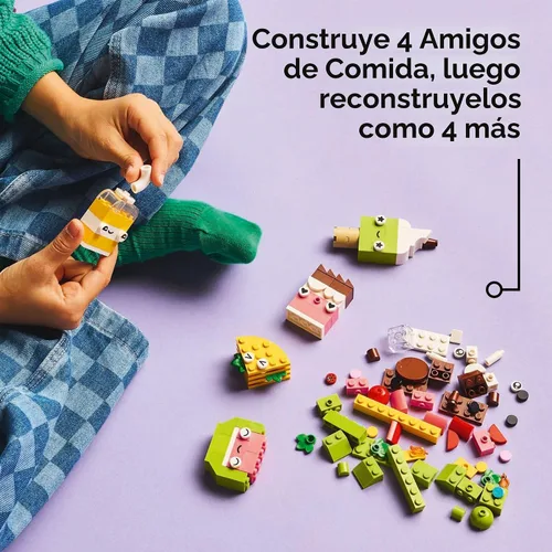 Miniatura 5 de LEGO Classic Creative Food Friends Set de Construcción de Juguete - Comida de Simulación para Niños, Niños y Niñas, Edades 4+ - Juguete Educativo