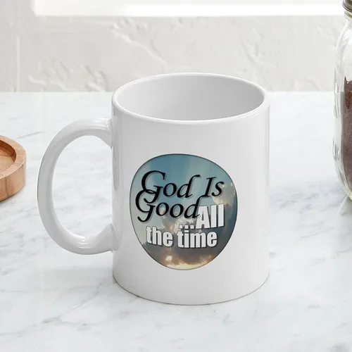 Miniatura 3 de CafePress Taza de café de cerámica de 11 oz (11.0 fl oz) con texto en inglés "God Is Good
