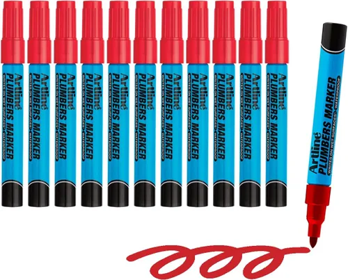 Miniatura 8 de Artline Plumbers - Marcadores permanentes, serie profesional, para uso en superficies húmedas, marcadores de construcción impermeables, punta
