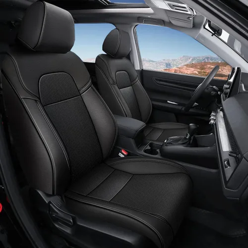 Miniatura 10 de DISUTOGO Fundas de asiento personalizadas para Honda HRV 2016-2018 EX EX-L y 2016-2022 LX Juego completo de cojines de asiento de cuero sintético