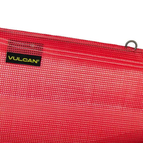 Miniatura 4 de VULCAN Bandera de seguridad con lazo de alambre, color rojo brillante, construcción de poliéster recubierto de vinilo, 18 x 18 pulgadas, paquete