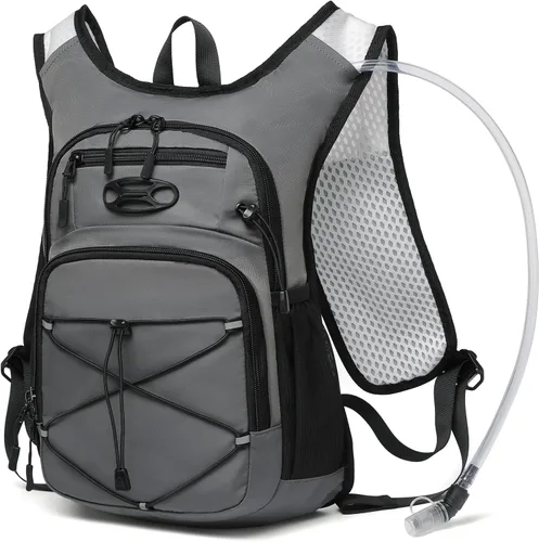 Miniatura 19 de Mochila de hidratación ligera Wotony con vejiga de agua de 2L O 3L para ciclismo, senderismo, rave - Mochila de agua para hombres y mujeres