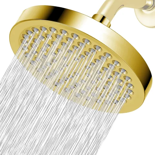 Cabezal de ducha de lluvia de alta presión, cabezal de ducha de lluvia de alto flujo, aspecto moderno de lujo, cabezales de ducha de baño que Dorado