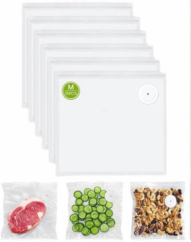 Miniatura 9 de GPUTEK Sellador al vacío compacto 3 en 1 para alimentos con bolsas y kit de tarro de masón, ahorra 5 veces más fresco durante más tiempo, 15 bolsas