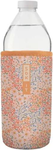 Miniatura 132 de Sok It BotlSok Funda para botella de agua con cubierta de neopreno aislante (Floral abstracto, se ajusta a CamelBak o Nalgene de 12 onzas)
