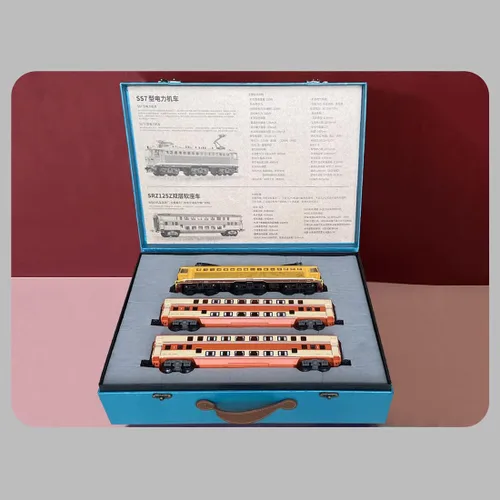 Miniatura 9 de Juego de tren de vapor de aleación SS7C con operación eléctrica, sonido envolvente y efectos de luz, y pista circular larga para juegos educativos