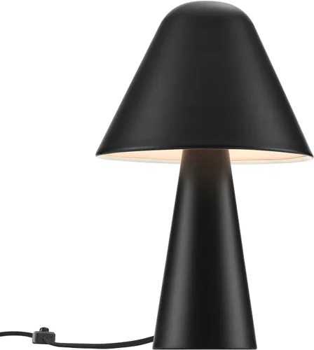 Miniatura 2 de Modway EEI-6529-BLK Jovial - Lámpara de mesa de metal con forma de hongo, color negro