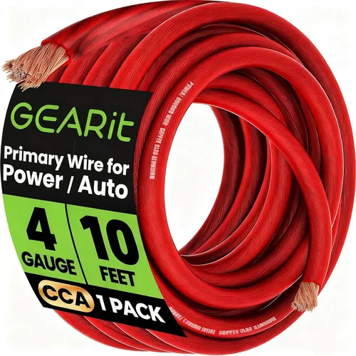 Miniatura 19 de GEARit Cable de alambre calibre 8 (25 pies - rojo translúcido) de cobre recubierto de aluminio CCA - Alambre automotriz principal de Alambre