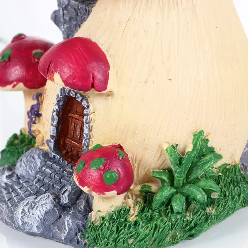 Miniatura 2 de Happyyami Decoración de plantas de casa de hongos en miniatura, figuras de hadas, estatua de hongos, adorno de estatua de hongo, adorno de bricolaje