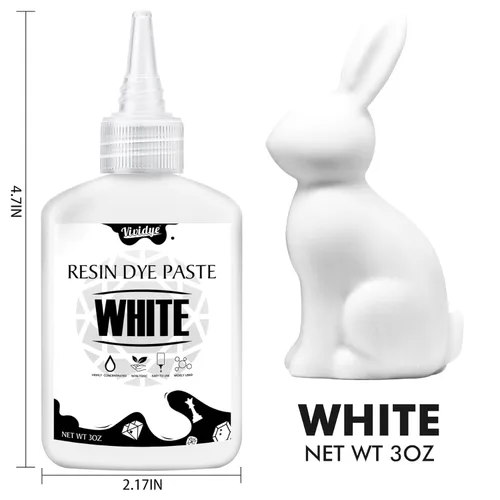 Miniatura 2 de Pasta de pigmento de resina epoxi blanca, pasta de pigmento de color de resina blanca de alta concentración de 6 onzas para ondas oceánicas, Blanco