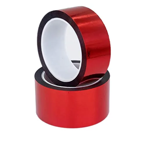Miniatura 2 de HomeImpel Cintas metálicas, 2 pulgadas x 55 yardas, cintas de espejo, cintas decorativas para decoración de cajas de regalo, suministros de fiesta