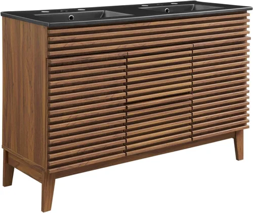 Miniatura 13 de Modway Render 23.5" tocador de baño en nogal (lavabo no incluido)