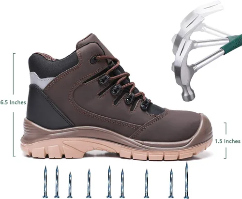 Miniatura 5 de DRKA Botas de trabajo con punta de acero para hombre resistentes al agua