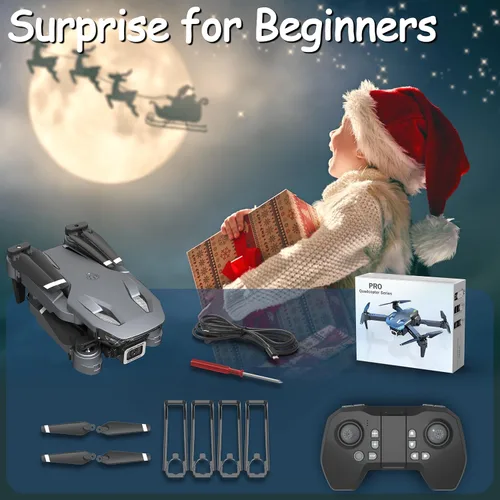 Miniatura 6 de Wipkviey Dron con cámara T28 - Mini dron de ajuste de 90° RC quadcopter 1080P HD, Fpv Drones plegables para adultos, drones para niños, gesture