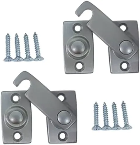 Miniatura 27 de QCAA Barra de obturador/pestillo de puerta de latón macizo, 7/8" x 2-3/32", latón pulido, paquete de 2, fabricado en Taiwán