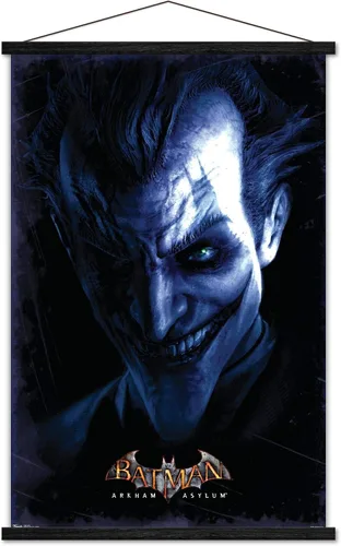 Miniatura 8 de Trends International DC Comics VIdeo Game - Póster de pared de Arkham Asylum - Joker, 14.725 x 22.375 pulgadas, versión enmarcada en negro Versión
