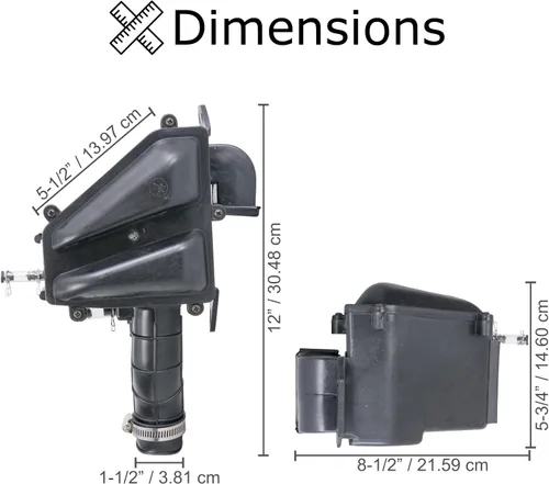 Miniatura 5 de AlveyTech Caja de filtro de aire para Kandi Go Karts de 150 cc y karts hechos en China (martillo y TaoTao) - Ensamblaje de caja de plástico ligero