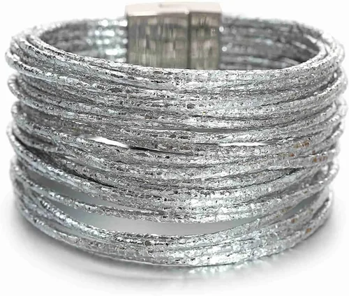 Miniatura 54 de Fesciory - Pulsera de leopardo para mujer, estilo bohemio de cuero multicapa con perlas de cristal