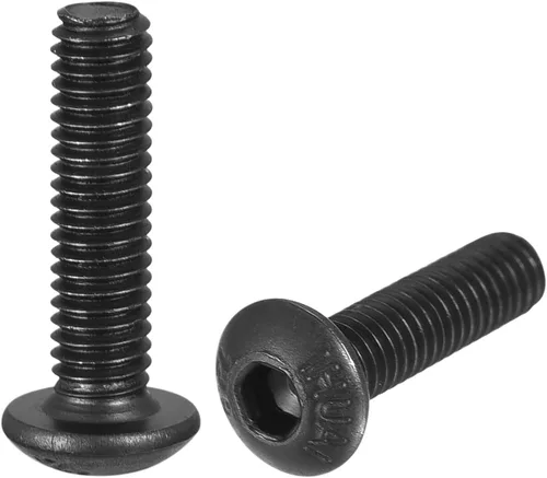 Miniatura 12 de uxcell Tornillos de cabeza de botón hexagonal M3x6mm Tornillos de acero de aleación 100pcs