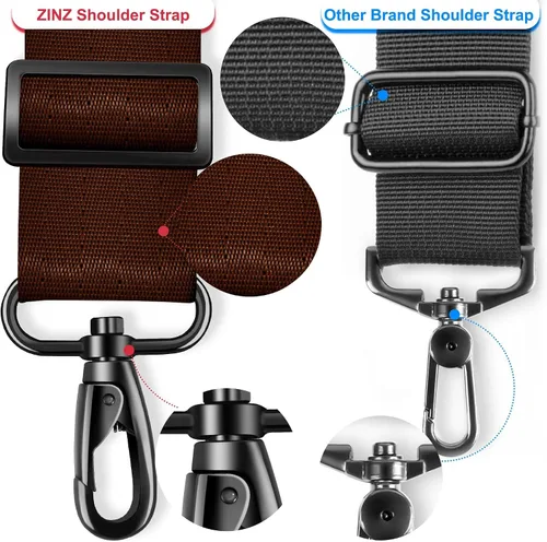 Miniatura 100 de ZINZ Correa de hombro universal de 59 pulgadas con almohadilla transpirable fija ultra gruesa, correa de hombro ajustable y resistente para bolsa